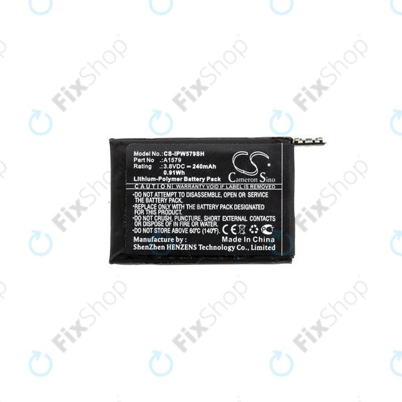 Akku Batterie für Apple Watch 1 42 mm, 240mAh, Li-Pol, 3.8 V, A1579, HQ