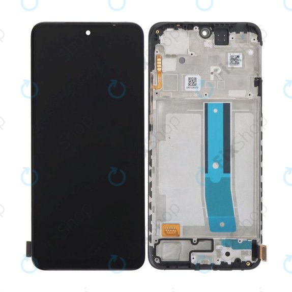 Xiaomi Redmi Note 12S - LCD Display + Touchscreen Front Glas + Rahmen (Onyx Black) TFT