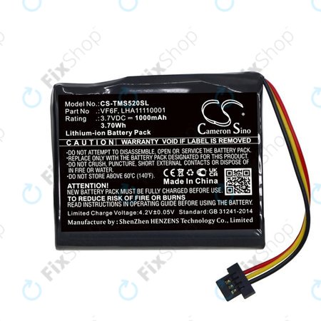 Batterie für TomTom Start 52, 1000mAh, Li-Ion, 3.7V, VF6F, HQ