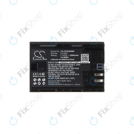 Canon EOS 5D, 5DS, 6, 7, 60, 70, R5, R6 - Akku Batterie LP-E6N Li-Ion 2000mAh HQ