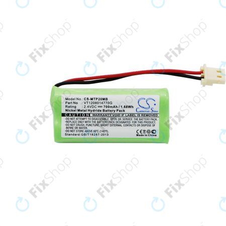 Batterie für Motorola MBP20, 700mAh, Ni-MH, 2.4V, VT1208014770G, HQ