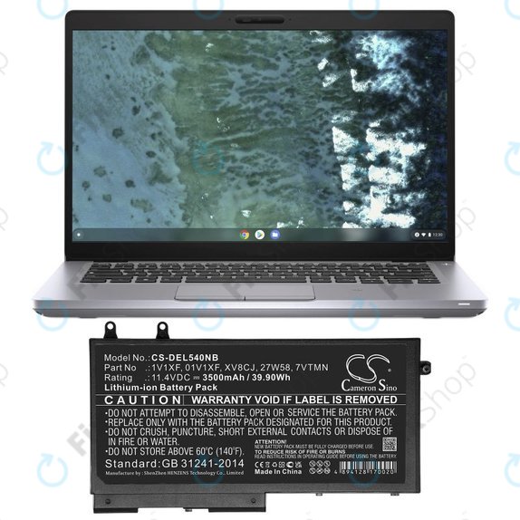 Akku batterie für Dell Latitude 5400, Inspiron 7591 2-in-1, 3500mAh, Li-Ion, 11.4V, XV8CJ, HQ