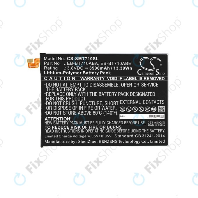 Akku batterie für Samsung Galaxy Tab S2 8.0, 3500mAh, Li-Pol, 3.8V, EB-BT710ABA, HQ