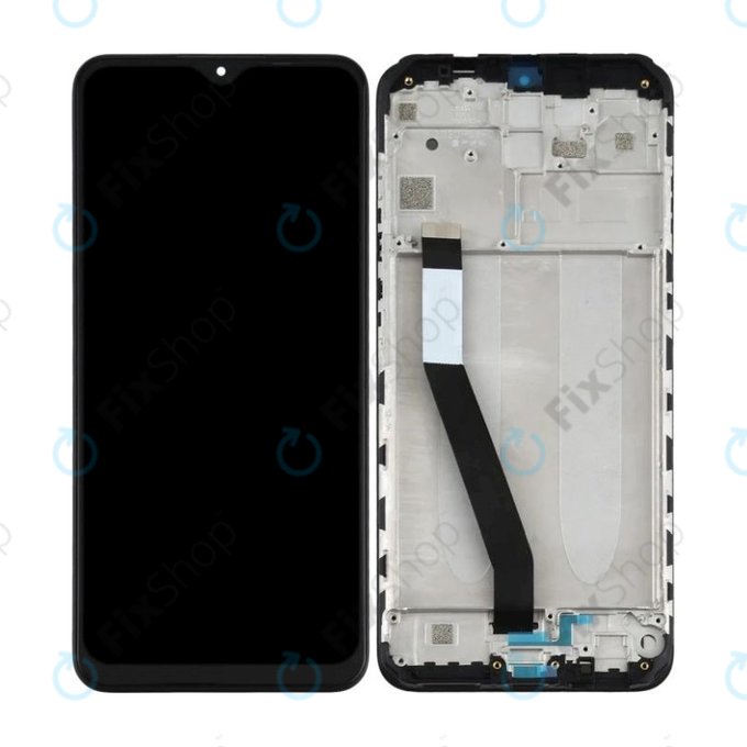 Xiaomi Redmi 9 - LCD Display + Touchscreen Front Glas + Rahmen (Black) TFT