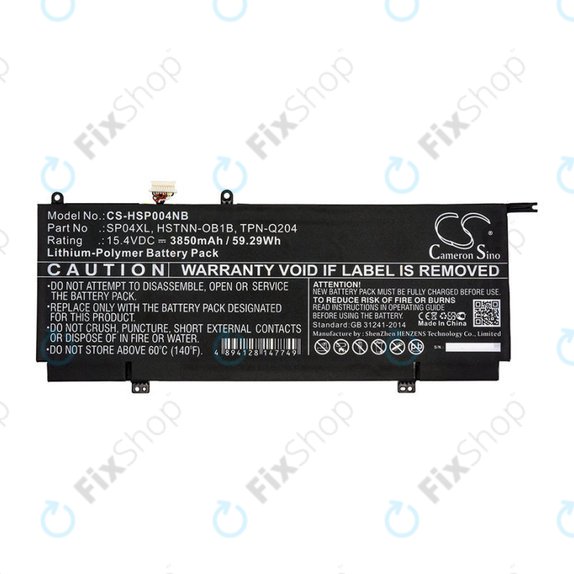 Batterie für HP Spectre X360 13, 3850mAh, Li-Pol, 15.4V, HSTNN-OB1B, HQ