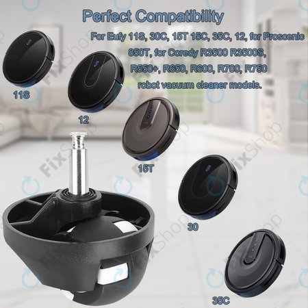 Eufy Robovac-series - Vorderrad (Schwarz)