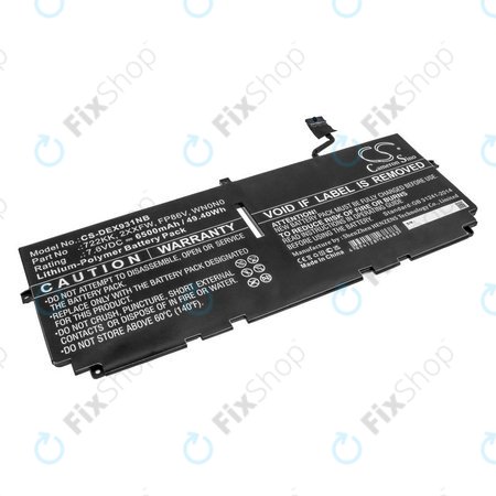 Akku batterie für Dell XPS 13 9300, 9380, 9310, 6500mAh, Li-Pol, 7.6V, 2XXFW, HQ