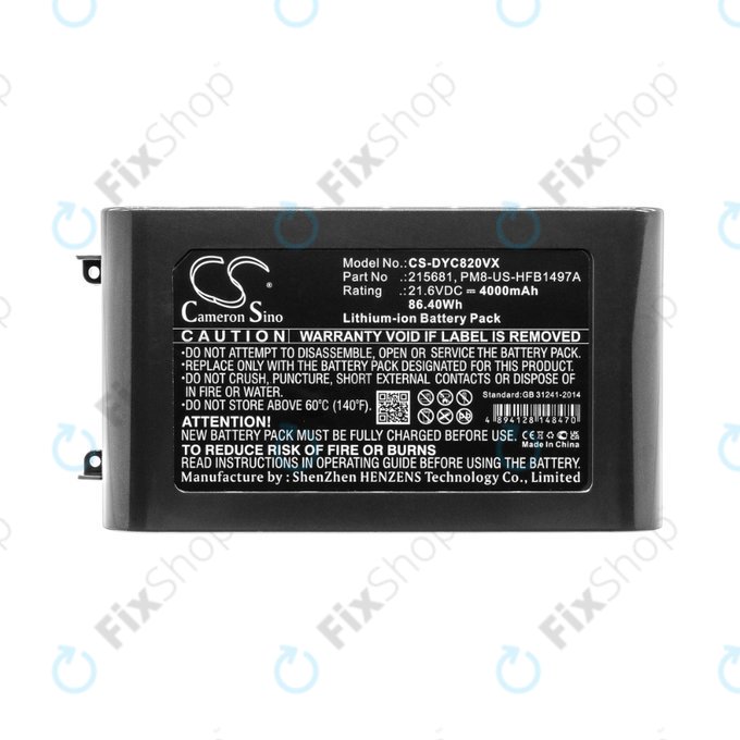 Dyson V8 - Akku Batterie 215681, PM8-US-HFB1497A Li-Ion 21.6V 4000mAh HQ