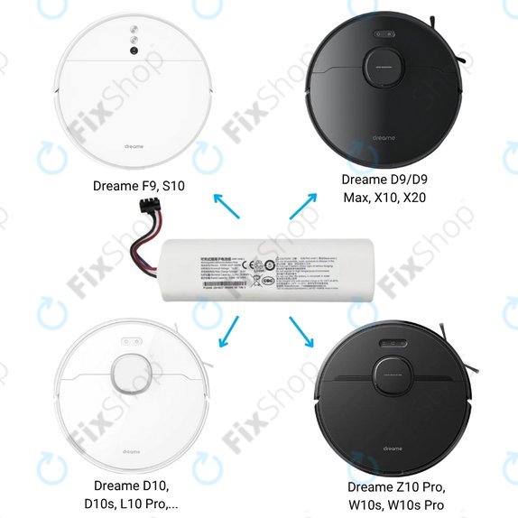Xiaomi Dreame-series - Akku Batterie P1904-4S2P-MM Li-Ion 14.4V 5200mAh