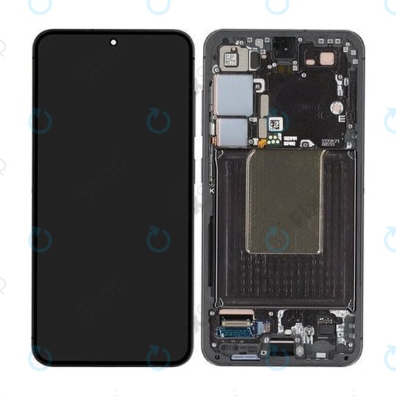 Samsung Galaxy S24 S921B - LCD Display + Touchscreen Front Glas + Rahmen (Onyx Black) TFT