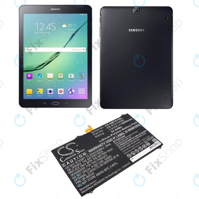 Akku batterie für Samsung Galaxy Tab S2, 5800mAh, Li-Pol, 3.8V, EB-BT810ABE, HQ