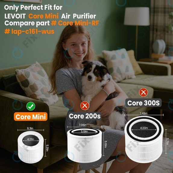 Levoit Core Mini - HEPA-Filter 3-in-1 (Aktivkohle) (2 Stück)