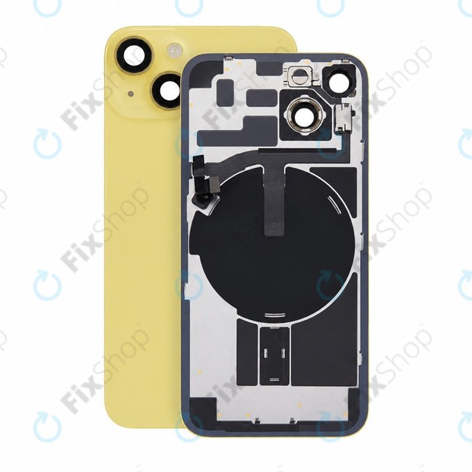 Glas der Rückabdeckung für iPhone 14, Yellow, Pulled A