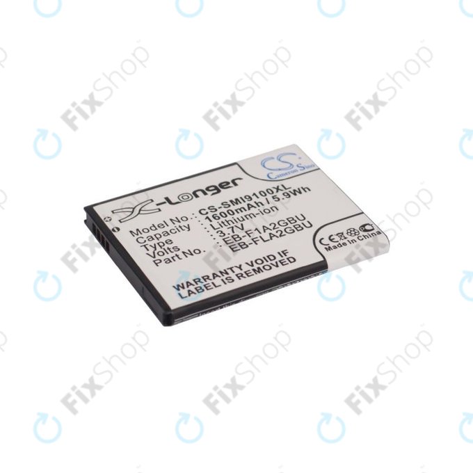 Akku batterie für Samsung i9100, Galaxy S II, 1600mAh, Li-Ion, 3.7V, EB-F1A2GBU, HQ