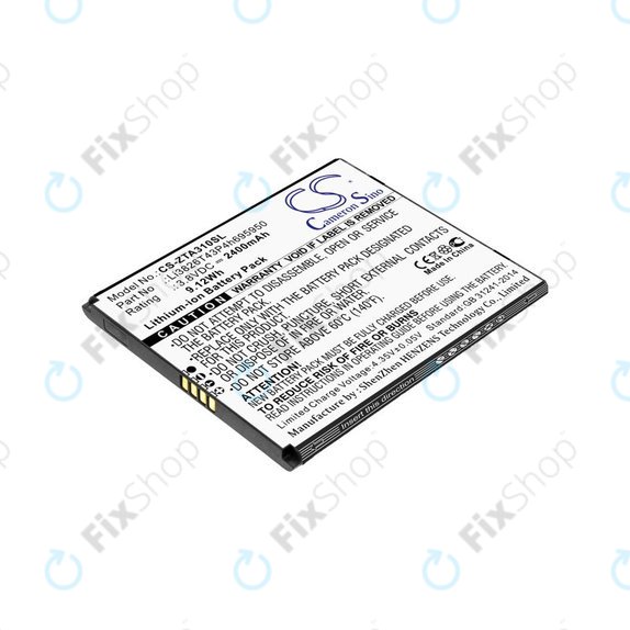 Akku batterie für ZTE Blade A3, A5, Optus X Power 2, 2400mAh, Li-Ion, 3.8V, Li3826T43P4h695950, HQ