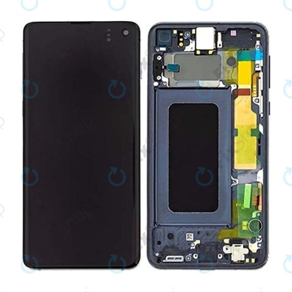 Samsung Galaxy S10e G970F - LCD Display + Touchscreen Front Glas + Rahmen (Prism Black) OLED