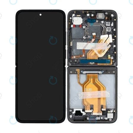 Xiaomi Mix Flip 2405CPX3DC - LCD Display + Touchscreen Front Glas + Rahmen (Black) - 560002000N800 Genuine Service Pack