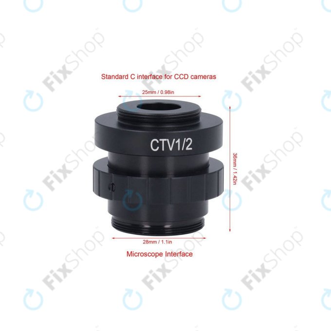 CTV-Adapter 1/2" C-Mount für Mikroskop