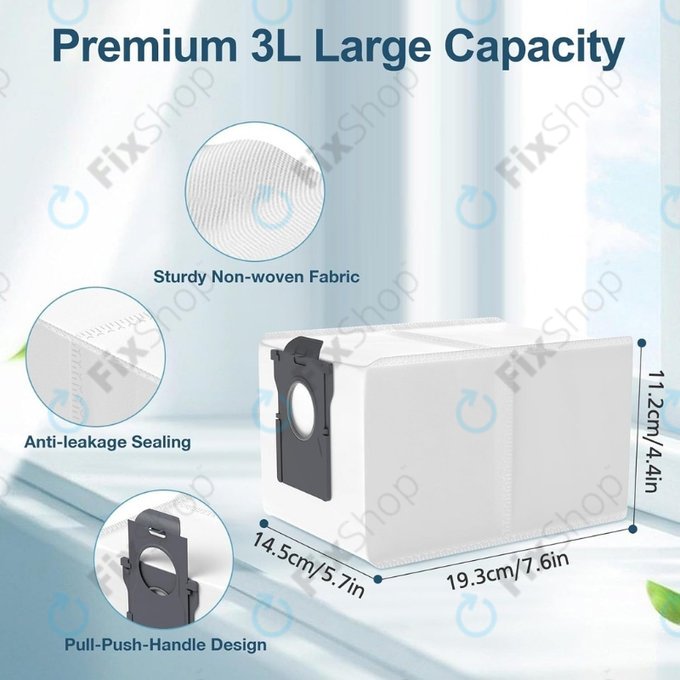 Staubbeutel, 2 Stk. für Xiaomi Dreame X40 Ultra, X50 Ultra, L40s Pro Ultra, L40 Ultra, L10s Ultra Gen2, Mova E30 Ultra, Mova V50 Ultra, P60