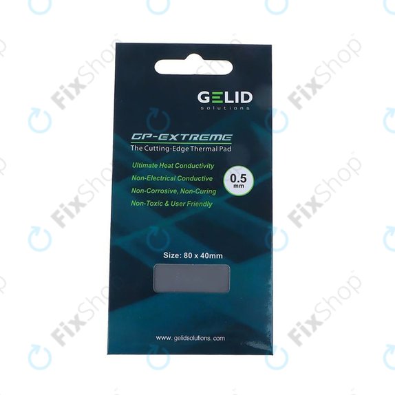 Wärmeleitpad GELID GP-Extreme, 12 W/mK, 80 × 40 × 0.5mm