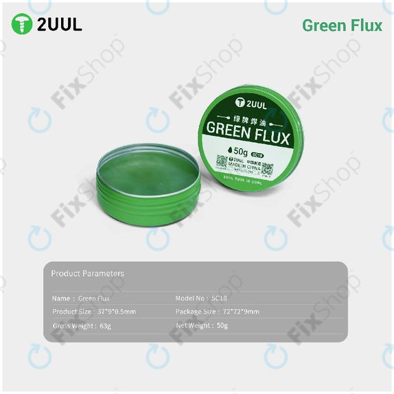 Flussmittel (Flux), Grün, 2UUL SC18