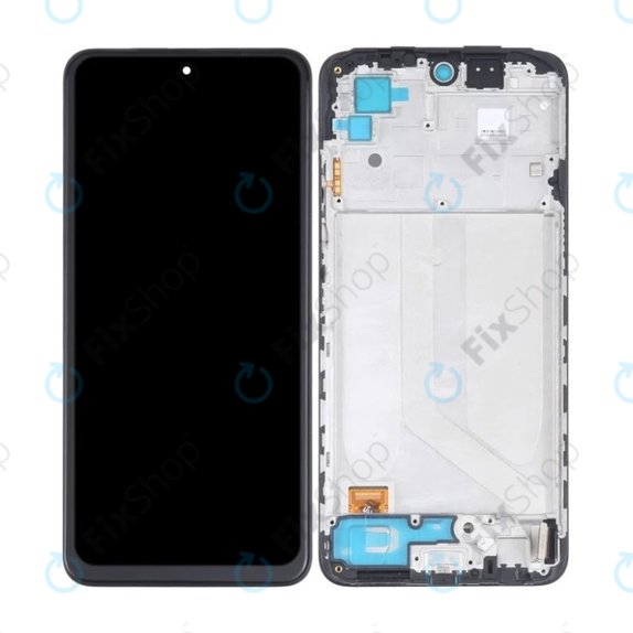 Xiaomi Redmi Note 10 - LCD Display + Touchscreen Front Glas + Rahmen (Black) TFT