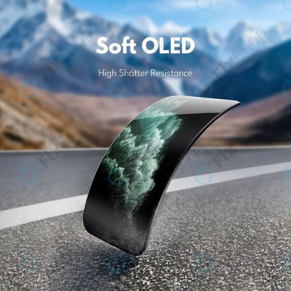 Display Soft OLED für iPhone X, Touchscreen-Glas mit Rahmen, FixPremium