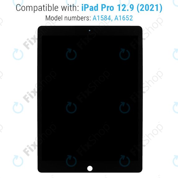LCD-Display für iPad Pro 12.9" (1st Gen 2015), Black, Touchscreen-Glas ohne Rahmen, Refurbished