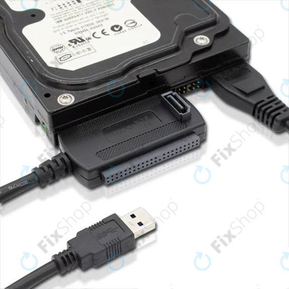 USB 2.0 auf IDE / SATA Adapter für 2,5" und 3,5" HDD/SSD, mit EU-Netzteil