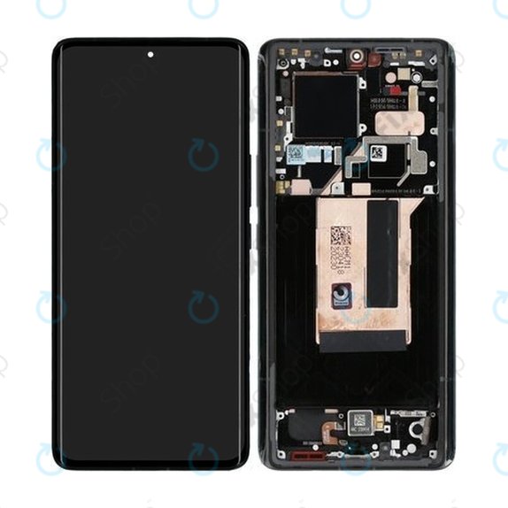 Xiaomi 13 Ultra - LCD Display + Touchscreen Front Glas + Rahmen (Black) - 56000600M100 Genuine Service Pack