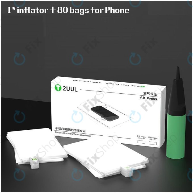 2UUL - Luftpresse für die Glasreparatur von Telefonas (80 bags)