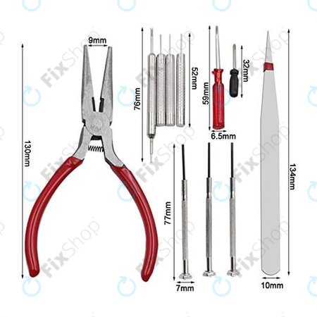 Uhrmacher-Werkzeugset zur Uhrenreparatur - 16Stk.