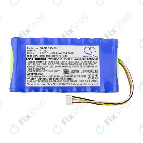 Akku batterie für Chauvin Arnoux 6116, 8335, Scopix Mobiles Oscilloscope II, Megger CA 6543, 3600mAh, Ni-MH, 9.6V, P-1482, HQ