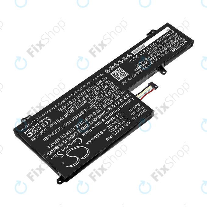 Batterie für Lenovo Yoga 720-15, 6150mAh, Li-Pol, 11.56V, L16L6PC1, HQ