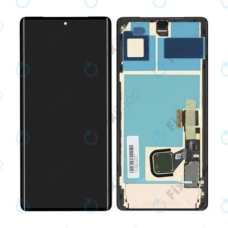 Google Pixel 7 Pro GP4BC GE2AE - LCD Display + Touchscreen Front Glas + Rahmen - G949-00290-01 Genuine Service Pack