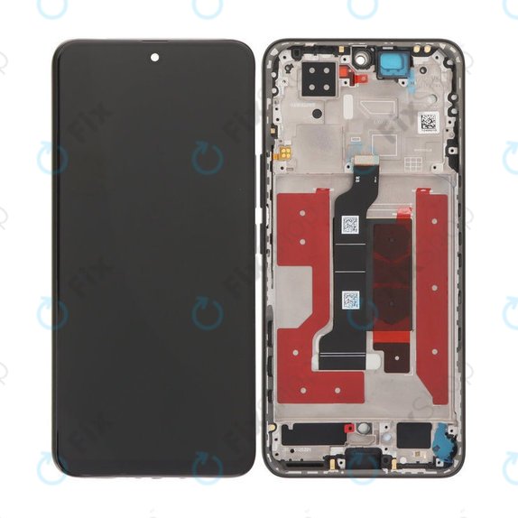 Honor 200 - LCD Display + Touchscreen Front Glas + Rahmen (Black) TFT