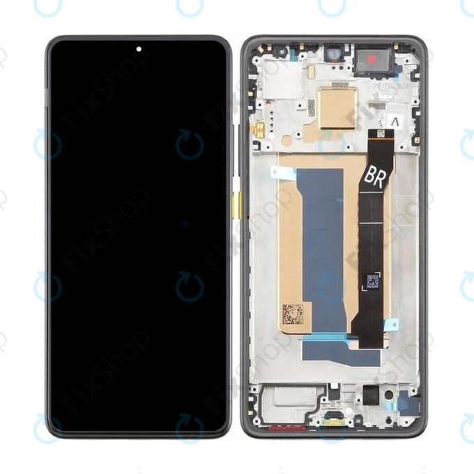 Display für Xiaomi Poco X7 Pro, Touchscreen-Glas mit Rahmen, Yellow, 56000100O1000, Genuine Service Pack