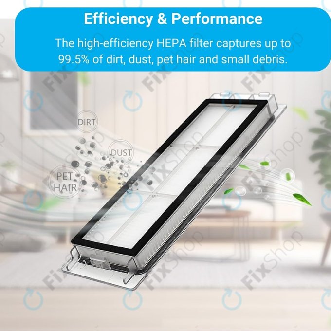 Xiaomi Roborock S5, S5 Max, S6, S6 MaxV, S6 Pure, E4, E5, Mijia 1S, Mi Robot Vacuum Mop 1S, Xiaowa E2, E3, Lite C10 - Staubfilter (2Stk.)