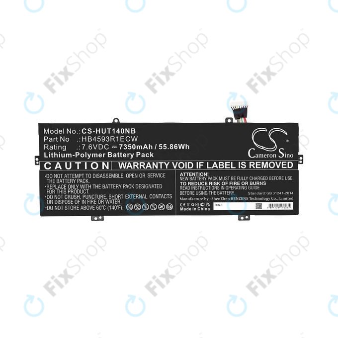 Huawei MateBook X Pro - Akku Batterie HB4593R1ECW 7350mAh HQ