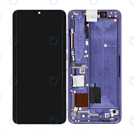 Xiaomi Mi Note 10 Lite - LCD Display + Touchscreen Front Glas + Rahmen (Nebula Purple) - 5600020F4L00 Genuine Service Pack