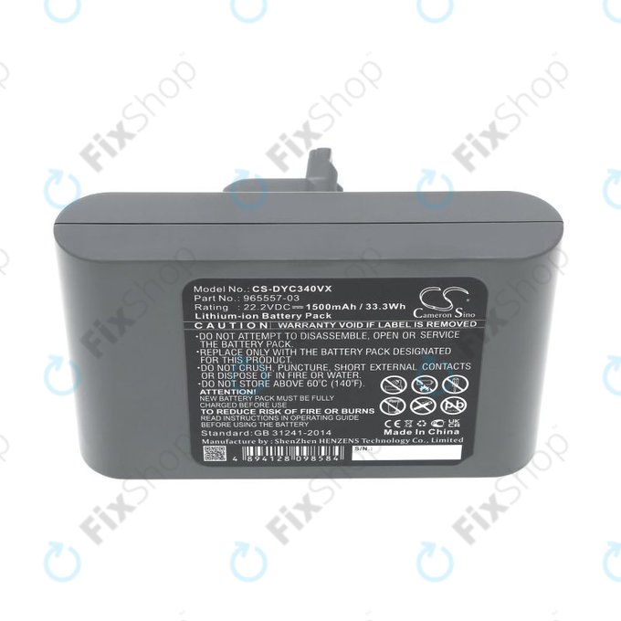 Akku batterie für Dyson DC31, DC34, DC35, DC44, DC45, DC56, 1500mAh, Li-Ion, 22.2V, 965557-03, HQ