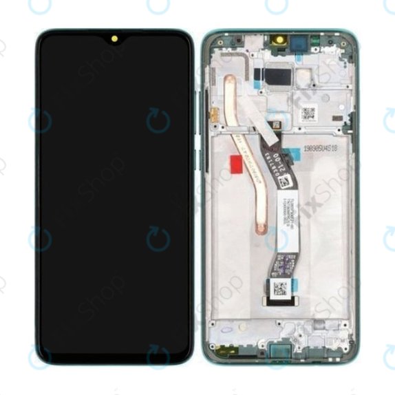 Xiaomi Redmi Note 8 Pro - LCD Display + Touchscreen Front Glas + Rahmen (Forest Green) - 56000400G700, 56000C00G700 Genuine Service Pack