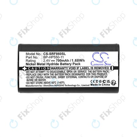 Akku batterie für Sony MDR, BP-HP550-11, Ni-MH, 2.4V, 700mAh, HQ