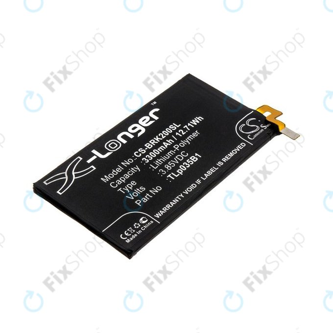 Akku batterie für Blackberry BBF 100, 3300mAh, Li-Pol, 3.85V, TLp035B1, HQ
