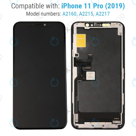 Apple iPhone 11 Pro - LCD Display + Touchscreen Front Glas + Rahmen - 661-15931 Genuine Service Pack