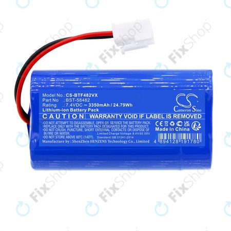 Akku batterie für Bestway Aquatronix, Kokido Vektro Z200, 3350mAh, Li-Ion, 7.4V, BST-58482, HQ