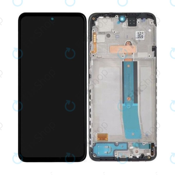 Xiaomi Redmi Note 11, 11S, Poco M4 Pro 4G - LCD Display + Touchscreen Front Glas + Rahmen (Black) - 5600010K7S00, 5600010K7T00, 5600010K7P00 Genuine Service Pack