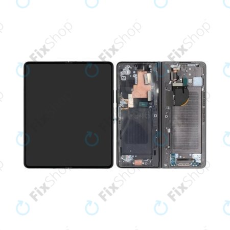 Samsung Galaxy Z Fold 5 F946B - LCD Display + Touchscreen Front Glas + Rahmen (Gray) - GH82-31842D Genuine Service Pack