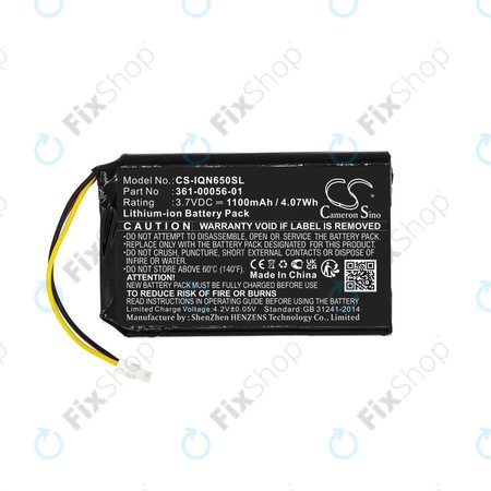 Garmin Nuvi 53, 53LMT, 65, 65LM - Akku Batterie 361-00056-01 1100mAh HQ
