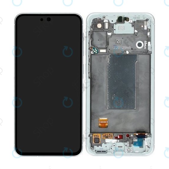 Samsung Galaxy A56 A566E - LCD Display + Touchscreen Front Glas + Rahmen (Awesome Lightgray) OLED